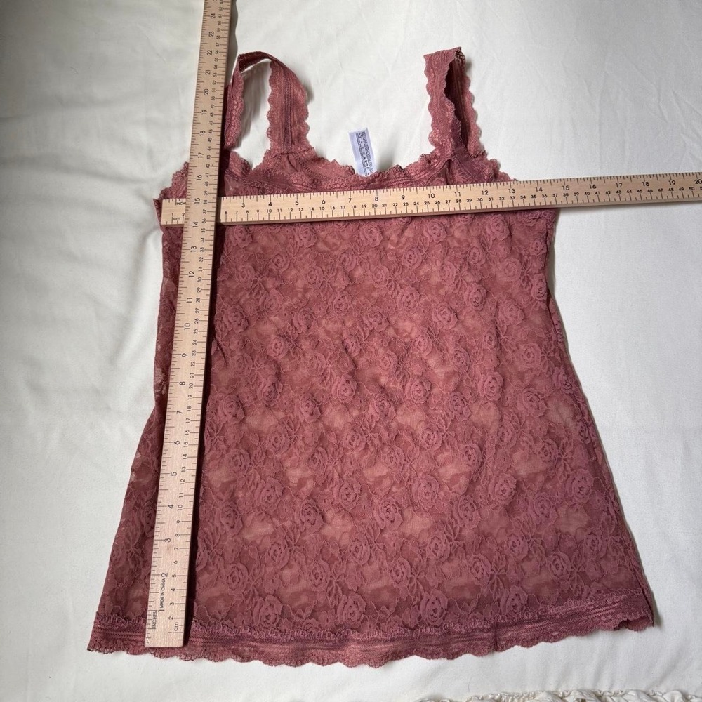 Y2k Ilusion Size Medium Dusty Rose Lace Camisole Going Out Top View 3